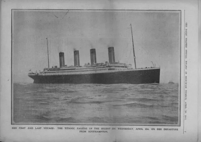 Framed Print : Her First and Last Voyage: the Titanic Passing up the Solent on Wednesday, April 10th Framed Print : Her First and Last Voyage: the Titanic Passing up the Solent on Wednesday, April 10th