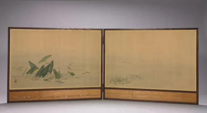 Framed Print : Fish in a Lotus Pond, 1800s. Creator: Donshu Ohara (Japanese) Framed Print : Fish in a Lotus Pond, 1800s. Creator: Donshu Ohara (Japanese)