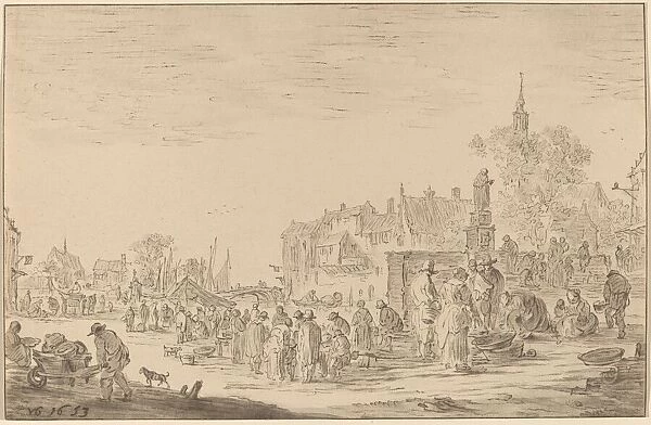 Fish Market, 1767. Creator: Cornelis Ploos van Amstel