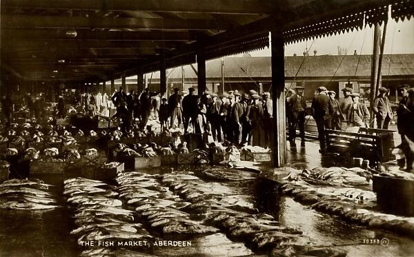 The Fish Market, Aberdeen, late 19th-early 20th century. Creator: Unknown
