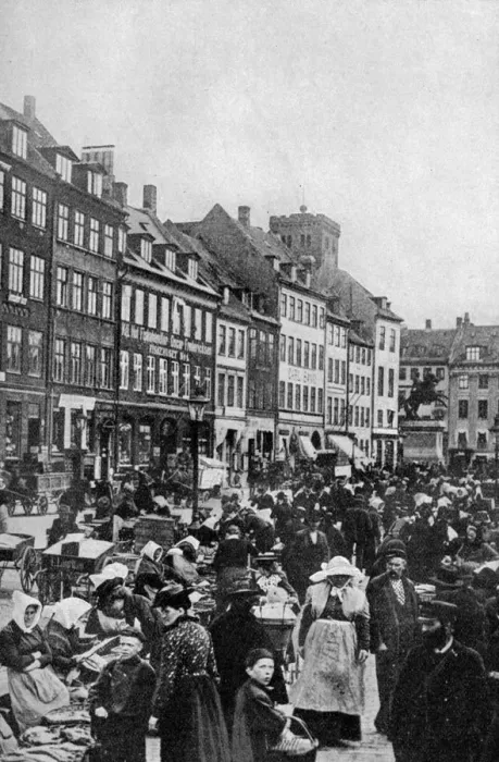Framed Print : Fish market, Copenhagen, c1922 Framed Print : Fish market, Copenhagen, c1922