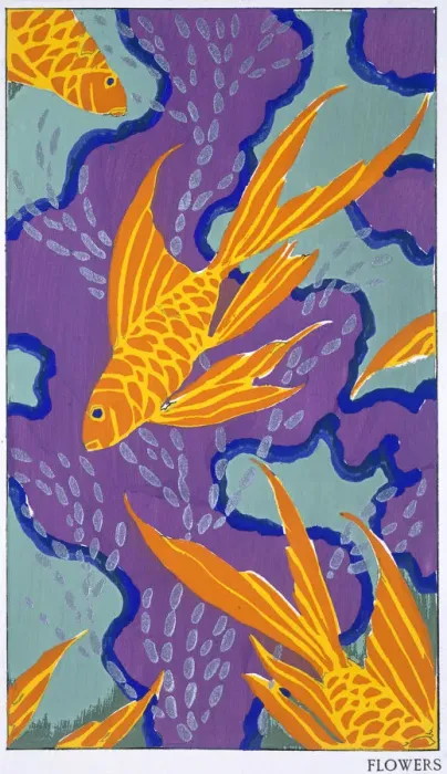Framed Print : Fish motif, late 1920s. Artist: EA Seguy Framed Print : Fish motif, late 1920s. Artist: EA Seguy