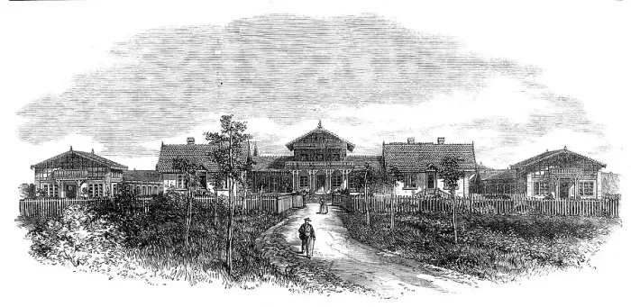 Framed Print : The Fish Nurseries at Huningue, France, 1864. Creator: Unknown Framed Print : The Fish Nurseries at Huningue, France, 1864. Creator: Unknown