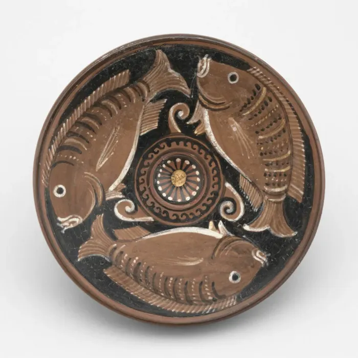 Framed Print : Fish Plate, 350-325 BCE. Creator: Hippocamp Group Framed Print : Fish Plate, 350-325 BCE. Creator: Hippocamp Group