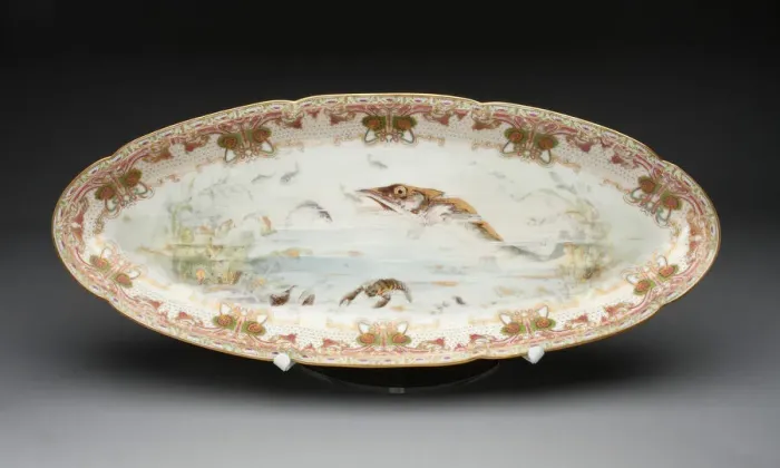 Framed Print : Fish Platter, France, c. 1900. Creator: Theodore Haviland