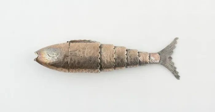 Framed Print : Fish-Shaped Vinaigrette, Birmingham, 1817 / 18. Creator: Joseph Willmore Framed Print : Fish-Shaped Vinaigrette, Birmingham, 1817 / 18. Creator: Joseph Willmore