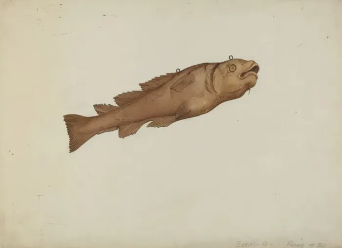 Framed Print : Fish Shop Sign, c. 1938. Creator: Joseph Goldberg