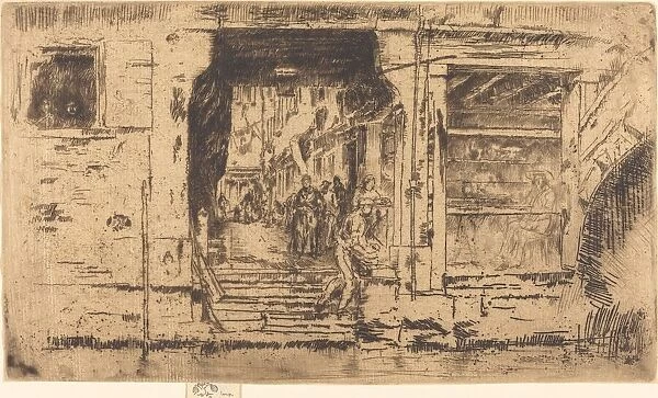 Fish-Shop, Venice, 1880. Creator: James Abbott McNeill Whistler