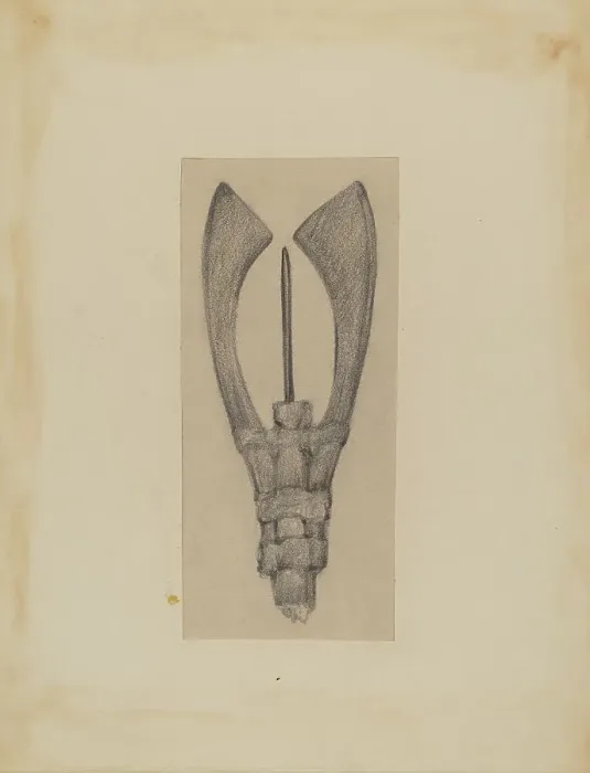 Framed Print : Fish Spear, 1935 / 1942. Creator: George B. Wally Framed Print : Fish Spear, 1935 / 1942. Creator: George B. Wally