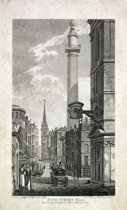 Framed Print : Fish Street Hill and the Monument, London, 1817. Artist: Robert Cabbel Roffe Framed Print : Fish Street Hill and the Monument, London, 1817. Artist: Robert Cabbel Roffe