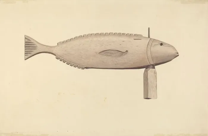 Framed Print : Fish Weather Vane, c. 1938. Creator: Albert Ryder Framed Print : Fish Weather Vane, c. 1938. Creator: Albert Ryder