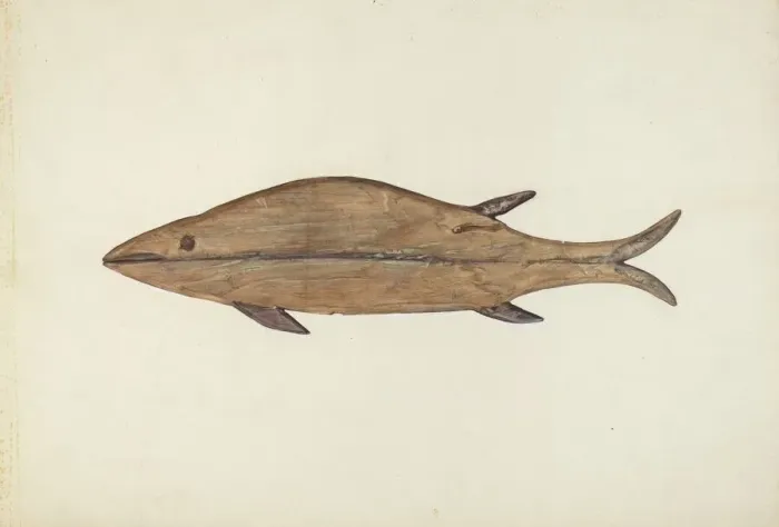 Framed Print : Fish Weather Vane, c. 1938. Creator: Frances Matsubara Framed Print : Fish Weather Vane, c. 1938. Creator: Frances Matsubara