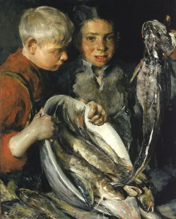 Framed Print : Fisher Children, ca. 1902. Creator: Charles Webster Hawthorne Framed Print : Fisher Children, ca. 1902. Creator: Charles Webster Hawthorne