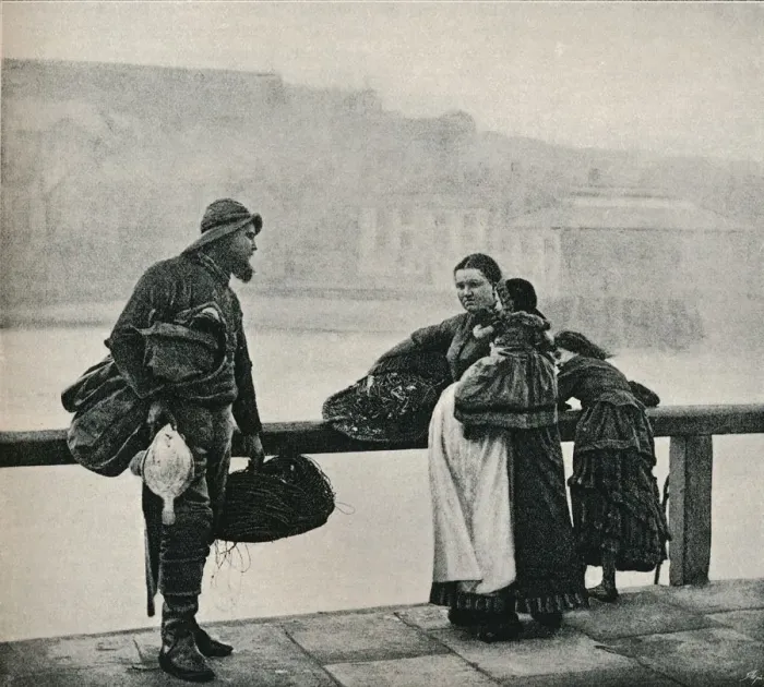 Framed Print : Fisher people, Whitby, c1890. Artist: Frank Meadow Sutcliffe Framed Print : Fisher people, Whitby, c1890. Artist: Frank Meadow Sutcliffe
