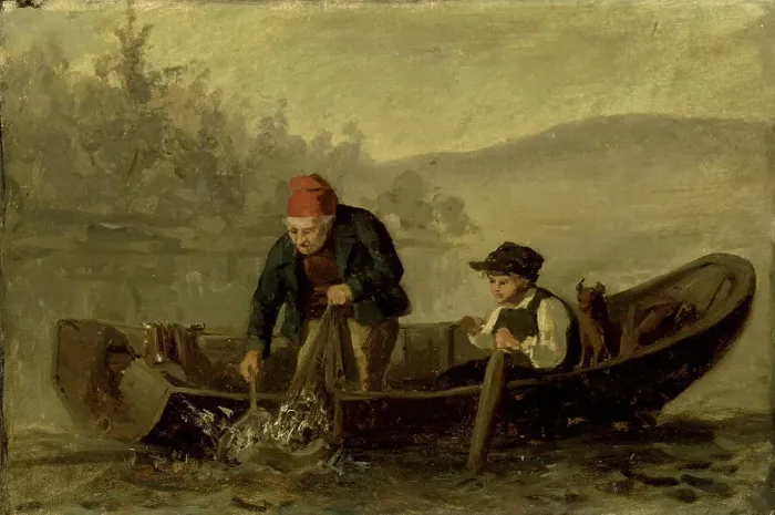 Framed Print : Fisherman, 1873. Creator: Karl Emanuel Jansson Framed Print : Fisherman, 1873. Creator: Karl Emanuel Jansson