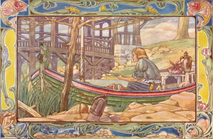 Framed Print : The Fisherman, 1901. Artist: Patten Wilson Framed Print : The Fisherman, 1901. Artist: Patten Wilson