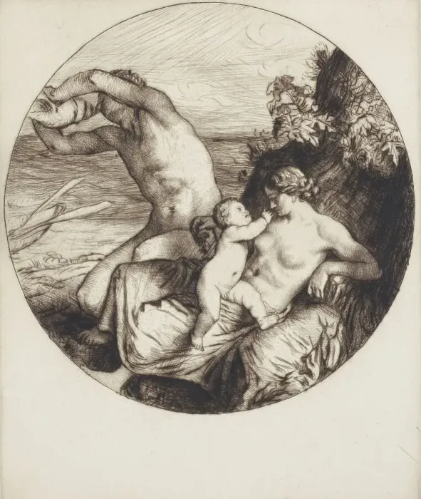 Framed Print : The Fisherman, 1908. Creator: William Strang Framed Print : The Fisherman, 1908. Creator: William Strang
