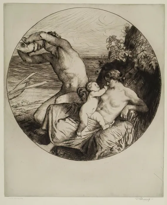 Framed Print : The Fisherman, 1908. Creator: William Strang