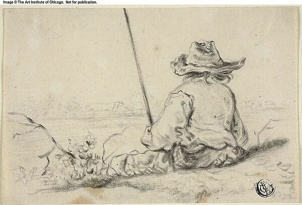 Fisherman on Bank, n.d. Creator: Jacob van Strij