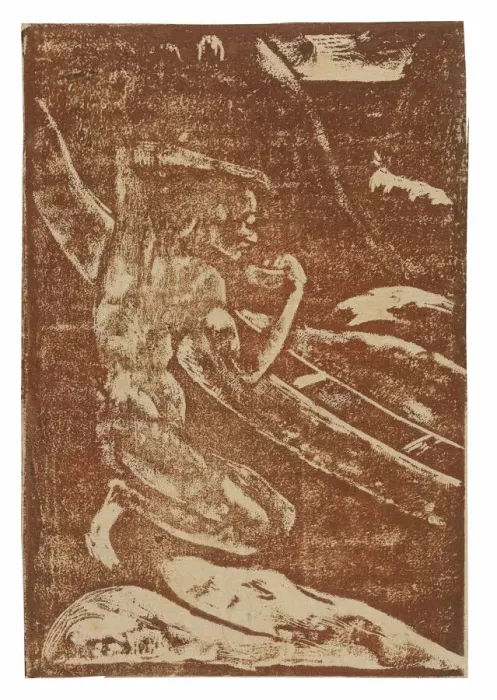 Framed Print : A Fisherman Drinking Beside His Canoe, 1894. Creator: Paul Gauguin Framed Print : A Fisherman Drinking Beside His Canoe, 1894. Creator: Paul Gauguin