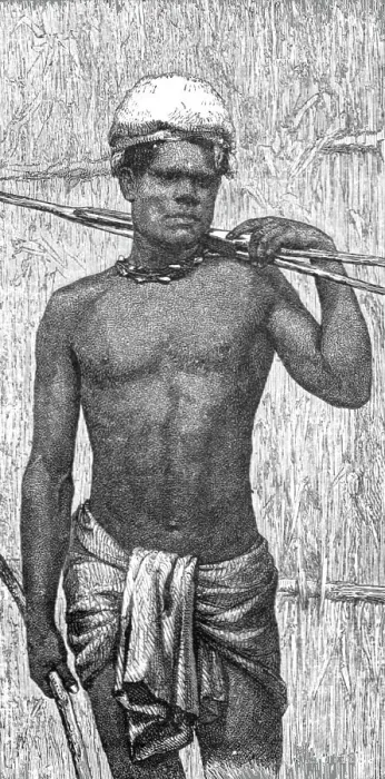 Framed Print : Fisherman of Kanala; Some Account of New Caledonia, 1875. Creator: Unknown Framed Print : Fisherman of Kanala; Some Account of New Caledonia, 1875. Creator: Unknown