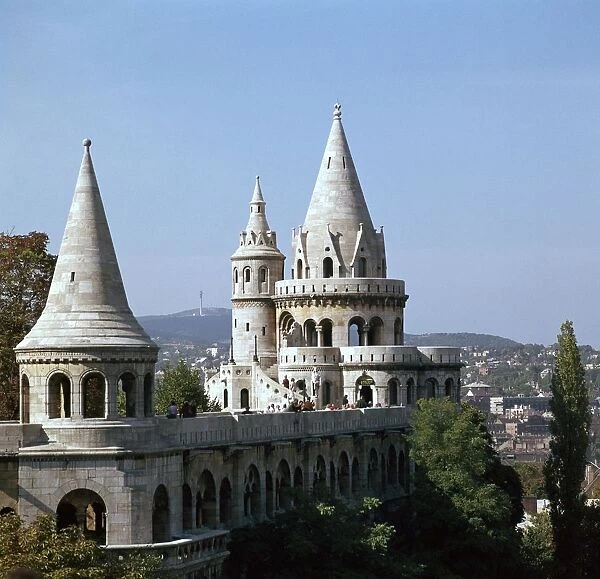 The Fishermans Bastion on Castle Hill in Budapest