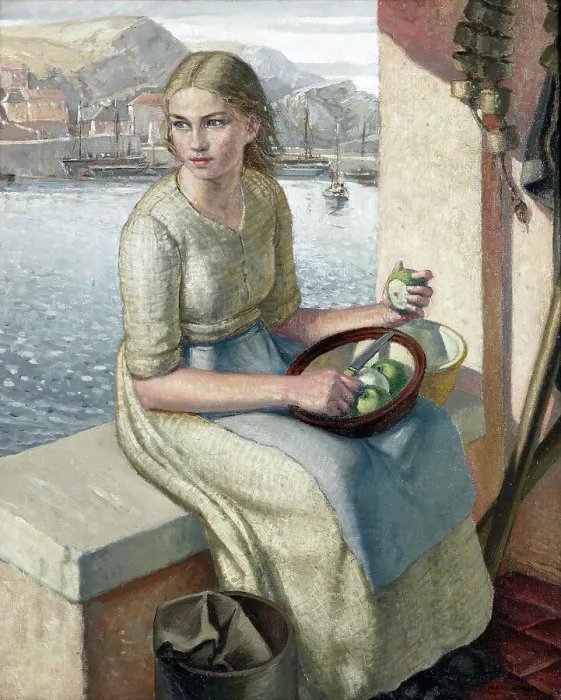 Framed Print : The fisherman's daughter, c1926. Creator: Harry Morley Framed Print : The fisherman's daughter, c1926. Creator: Harry Morley