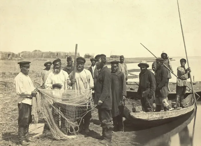 Framed Print : Fishermen on Lake Zaisan, 1909. Creator: Nikolai Georgievich Katanaev Framed Print : Fishermen on Lake Zaisan, 1909. Creator: Nikolai Georgievich Katanaev