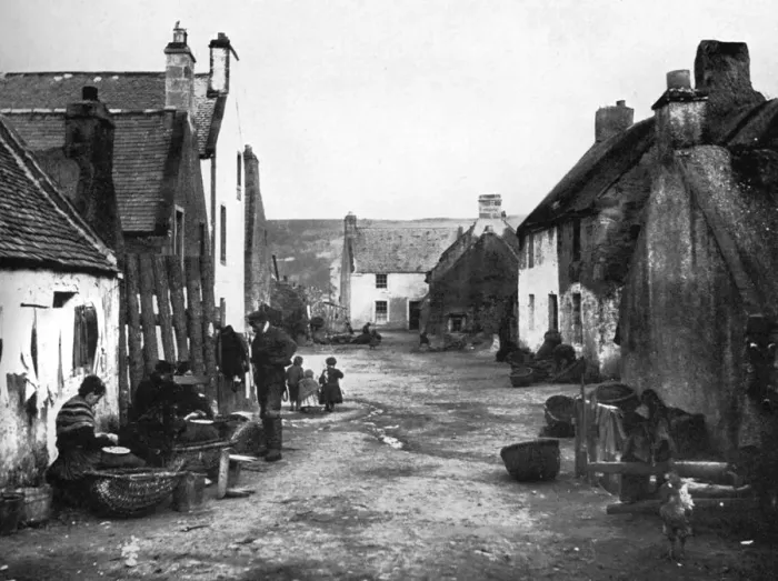 Framed Print : In the fishertown, Cromarty, Scotland, 1924-1926. Artist: Valentine & Sons Ltd Framed Print : In the fishertown, Cromarty, Scotland, 1924-1926. Artist: Valentine & Sons Ltd
