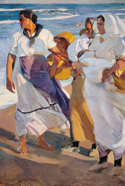 Fisherwomen from Valencia. Artist: Sorolla y Bastida, Joaquin (1863-1923)
