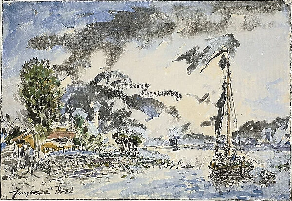 Fishing Boat, 1878. Creator: Johan Barthold Jongkind