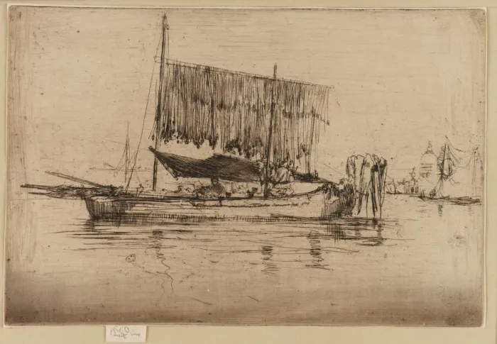 Framed Print : The Fishing Boat, 1879-1880. Creator: James Abbott McNeill Whistler Framed Print : The Fishing Boat, 1879-1880. Creator: James Abbott McNeill Whistler