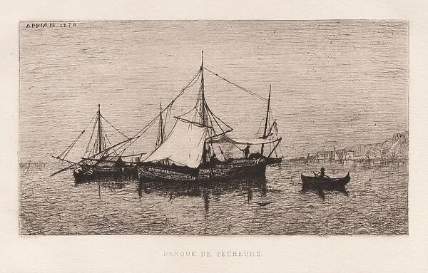 Fishing Boat / Coastal Shipping Boat (Italian Coast)... 1874. Creator: Adolphe Appian (French