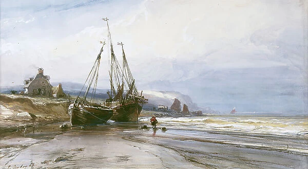 Fishing Boats, 1862. Creator: Eugene Isabey