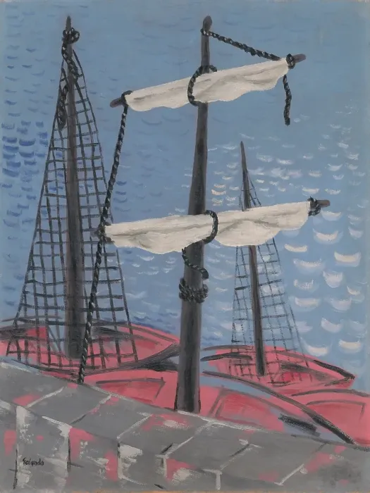 Framed Print : Fishing Boats, 1932. Creator: Mikulas Galanda Framed Print : Fishing Boats, 1932. Creator: Mikulas Galanda