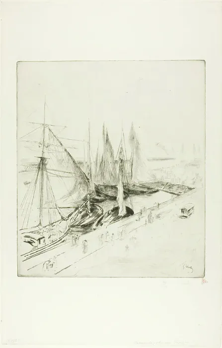 Framed Print : Fishing Boats of Tréport, 1903. Creator: Gustave Leheutre Framed Print : Fishing Boats of Tréport, 1903. Creator: Gustave Leheutre