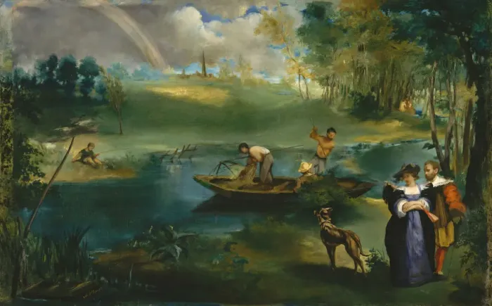 Framed Print : Fishing, ca. 1862-63. Creator: Edouard Manet Framed Print : Fishing, ca. 1862-63. Creator: Edouard Manet