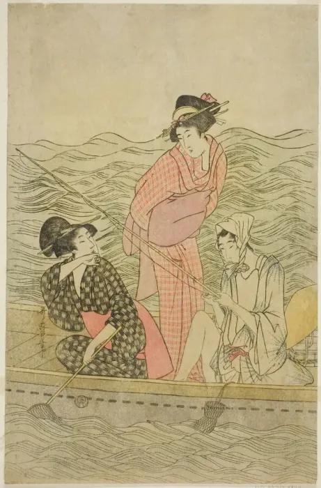 Framed Print : Fishing Excursion, Japan, c. 1799. Creator: Kitagawa Utamaro Framed Print : Fishing Excursion, Japan, c. 1799. Creator: Kitagawa Utamaro
