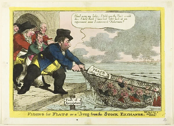 Fishing for Flats, published July 25, 1806. Creator: Charles Williams