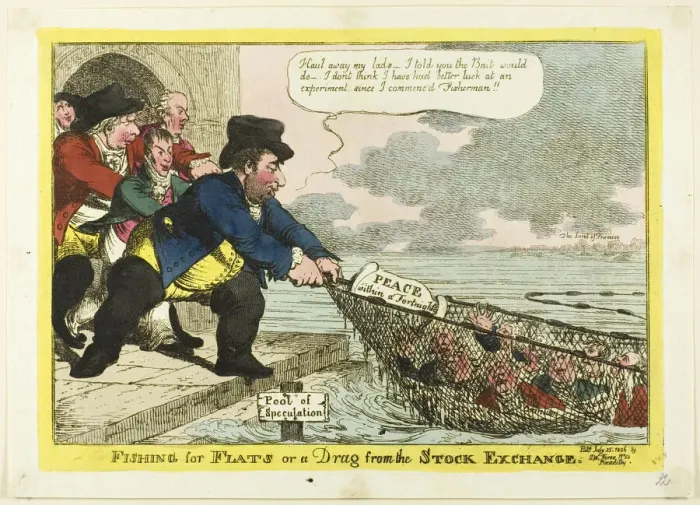 Framed Print : Fishing for Flats, published July 25, 1806. Creator: Charles Williams Framed Print : Fishing for Flats, published July 25, 1806. Creator: Charles Williams