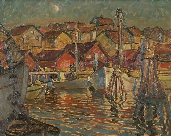 A Fishing Harbour. Study from North Norway, c1900s, Creator: Anna Katarina Boberg
