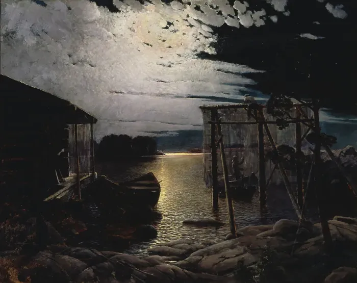 Framed Print : Fishing Hut, 1883. Creator: Aukusti Uotila Framed Print : Fishing Hut, 1883. Creator: Aukusti Uotila