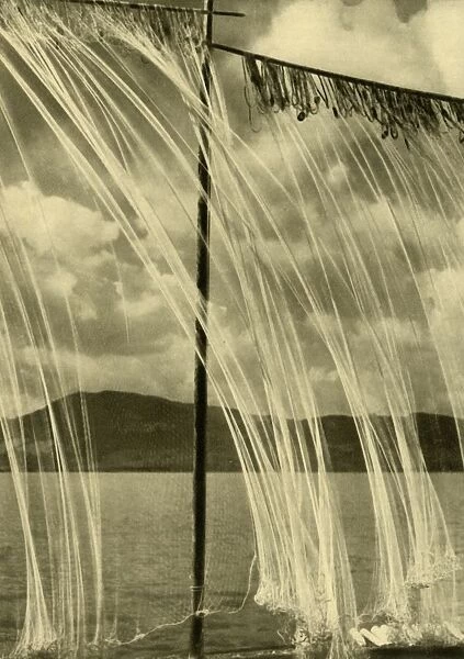 Fishing nets, Attersee, Upper Austria, c1935. Creator: Unknown