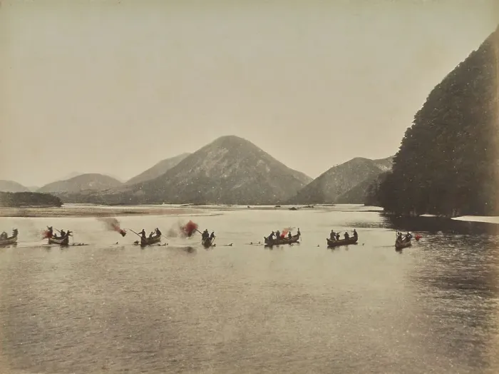 Framed Print : Fishing at Night (Gifu), 1875-1897. Creator: Unknown Framed Print : Fishing at Night (Gifu), 1875-1897. Creator: Unknown