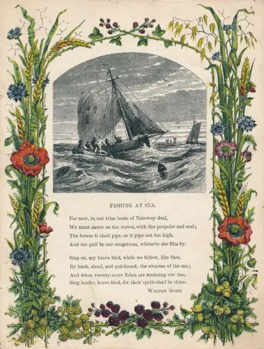 Framed Print : Fishing at Sea by Walter Scott, c1900 Framed Print : Fishing at Sea by Walter Scott, c1900