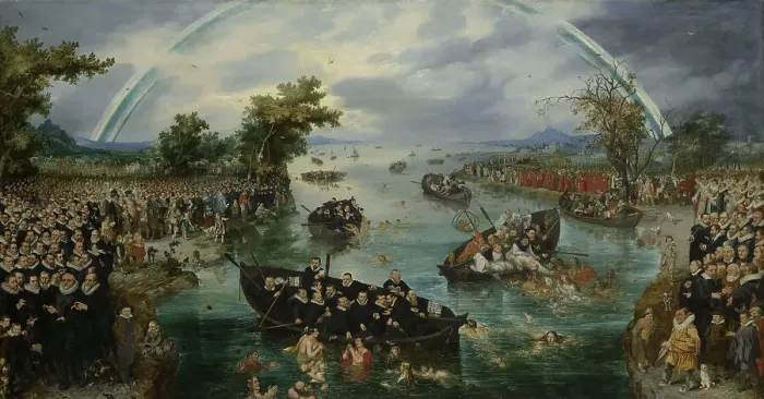 Framed Print : Fishing for Souls, 1614. Artist: Venne, Adriaen Pietersz. van de (1589-1662) Framed Print : Fishing for Souls, 1614. Artist: Venne, Adriaen Pietersz. van de (1589-1662)
