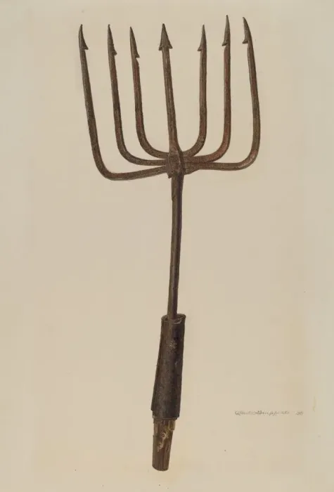 Framed Print : Fishing Spear, 1938. Creator: Albert Geuppert Framed Print : Fishing Spear, 1938. Creator: Albert Geuppert