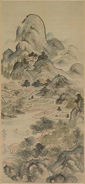 Fishing in Springtime, 1700s. Creator: Ike Taiga (Japanese, 1723-1776)