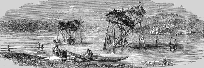 Framed Print : Fishing Stations near the entrance of the Black Sea, 1854. Creator: Unknown Framed Print : Fishing Stations near the entrance of the Black Sea, 1854. Creator: Unknown