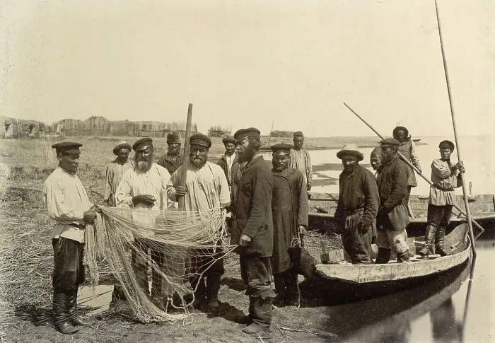 Framed Print : Fishmen on the Lake Zaisan, 1909. Creator: Nikolai Georgievich Katanaev Framed Print : Fishmen on the Lake Zaisan, 1909. Creator: Nikolai Georgievich Katanaev